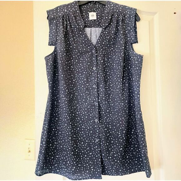 Cabi Starry Night Astral Button-Up blouse L - Picture 2 of 5
